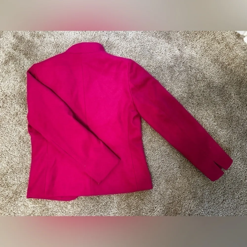 Chico's Fuchsia Pink Jacket Coat Front Collar - Image 10