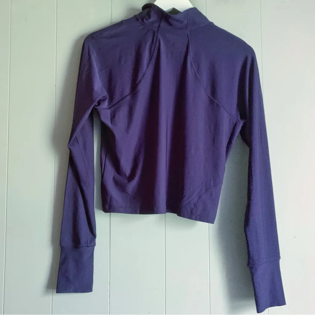 DSG Cropped 1/4 Zip Pullover Purple M Size M - Image 2