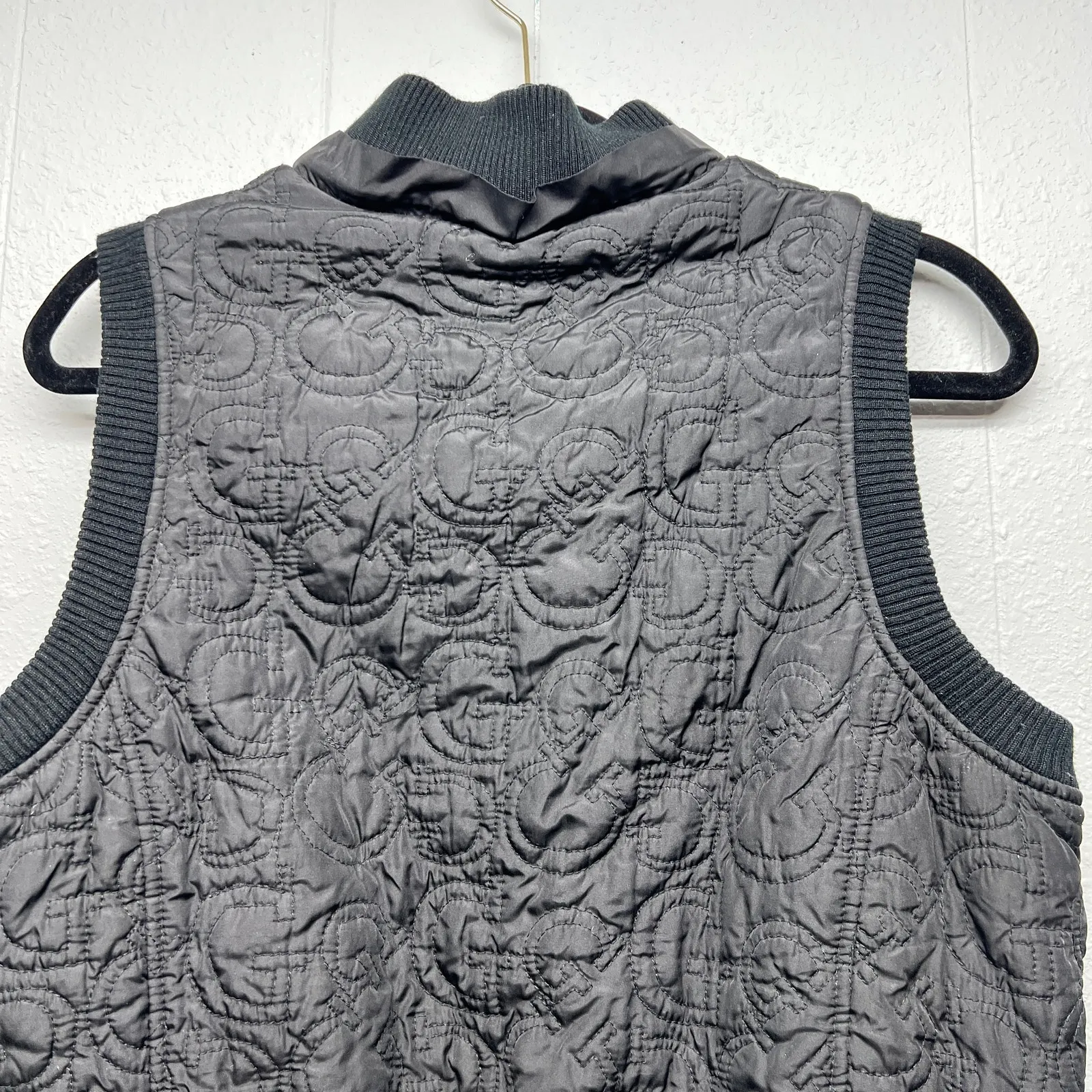 Guess Womens Quilted Full Zip Vest Large Outdoors Hiking Fishing Athleisure - Image 6