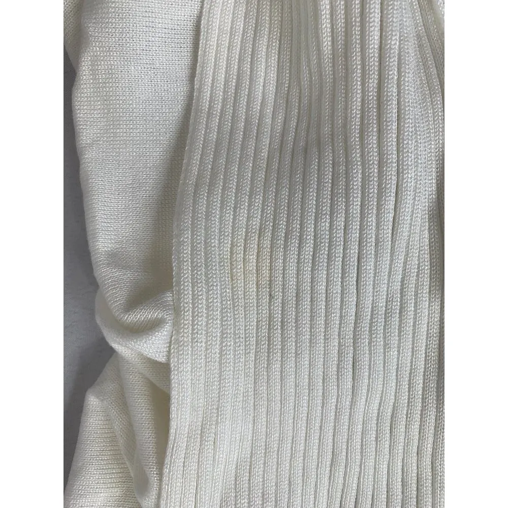 Joseph A. Women's Off White Ruffled Cardigan - Image 4