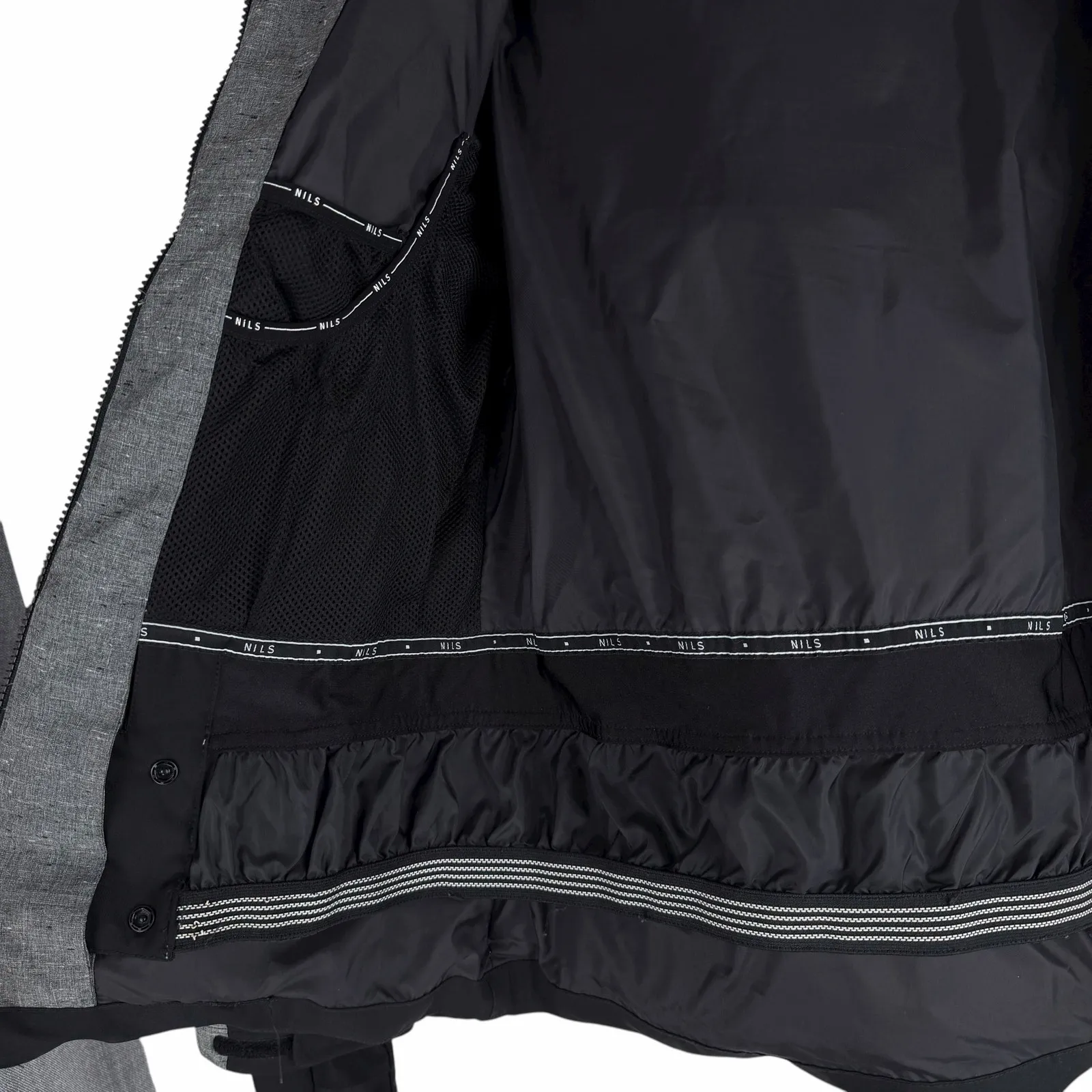 Nils Colorblock Waterproof Ski Snowboard Jacket Fur Hood Black Gray Size 8 - Image 11