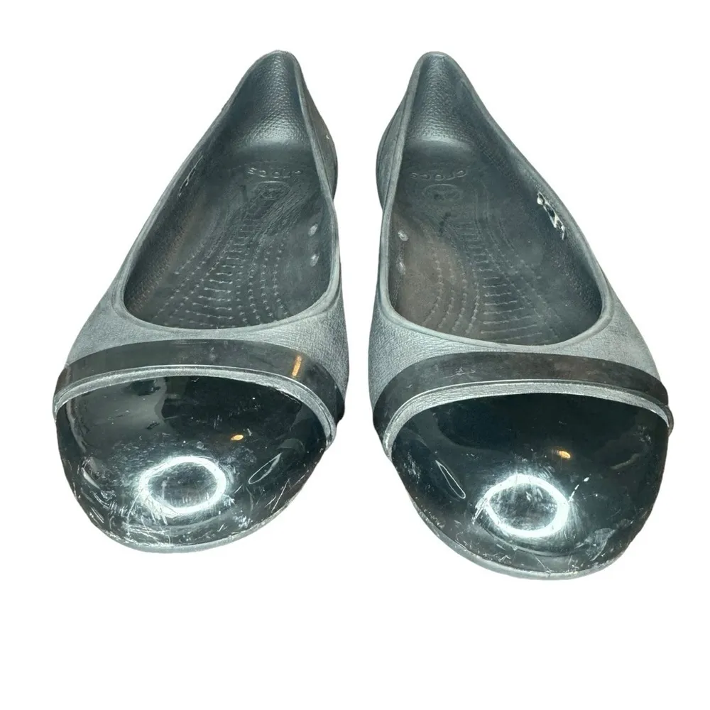 Crocs Cap Toe Flats Size 9 Black - Image 6