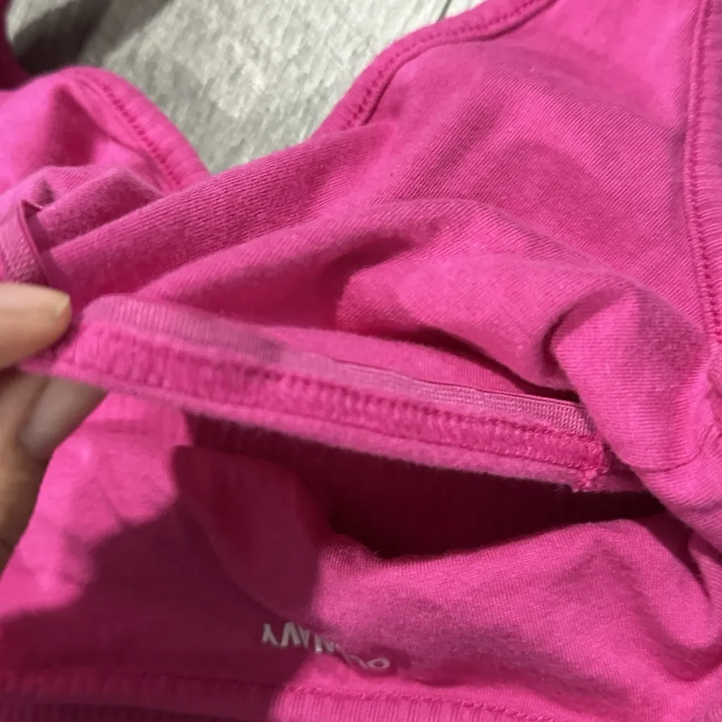 Hot Pink Halter Top Magenta old navy small drawstring cropped shirt summer purpl - Image 4