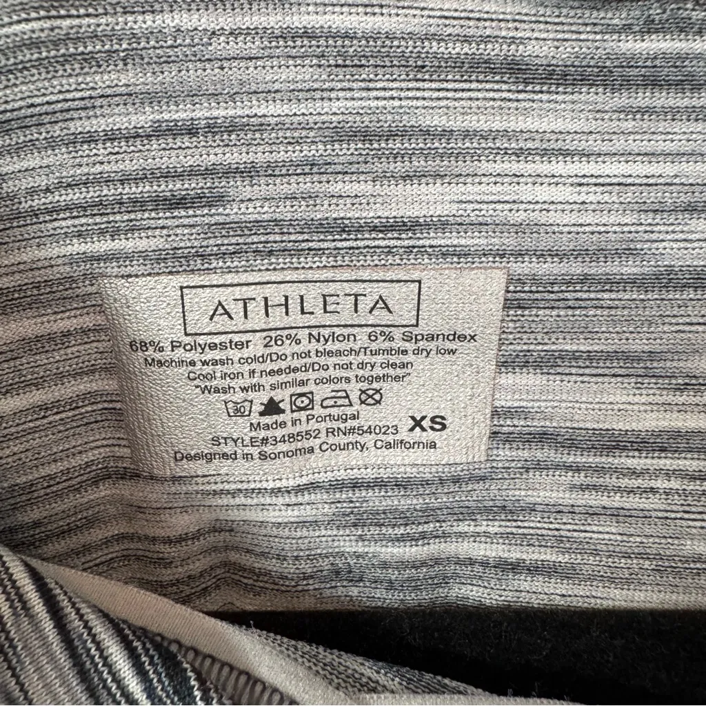 Athleta Women’s‎ Fastest Track Asymmetrical Half Zip Space Dye Cobblestone XS - Image 3