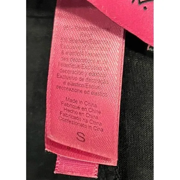 Betsy Johnson Intimates Black Lace‎ Pink Detail Babydoll Negligee Teddy Small - Image 4