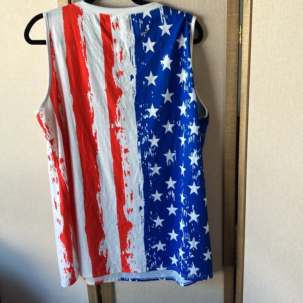 FINAL MARKDOWN Patriotic shirt xxl White - Image 8