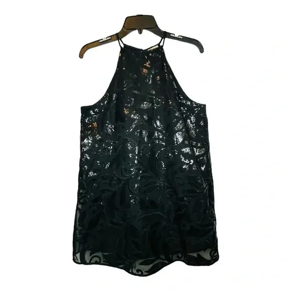 Show‎ Me Your Mumu Gomez Mini Dress Fairy Glitzmother Black Halter Size Small - Image 4