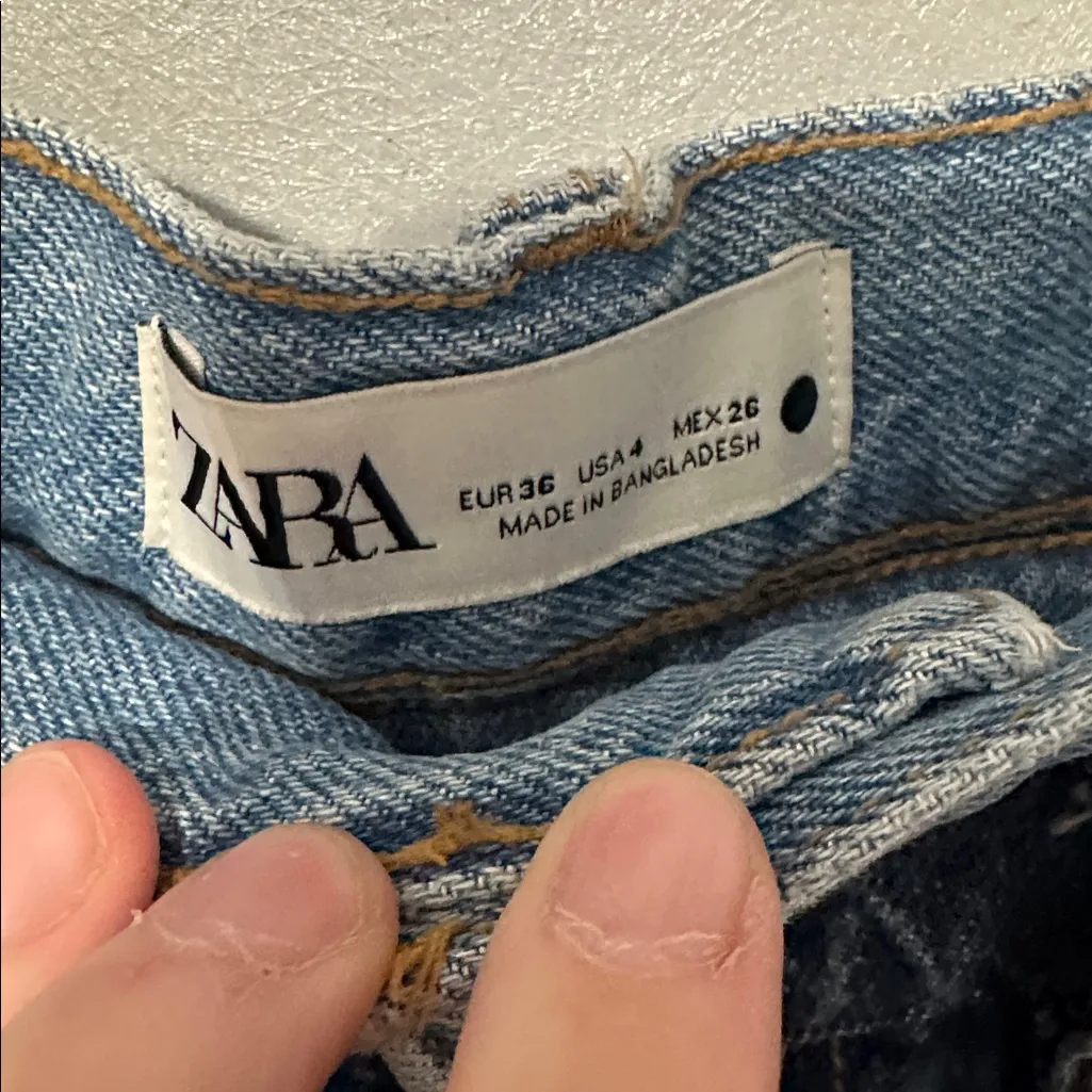 ZARA Two-Tone Straight Leg Jeans‎ - Image 3