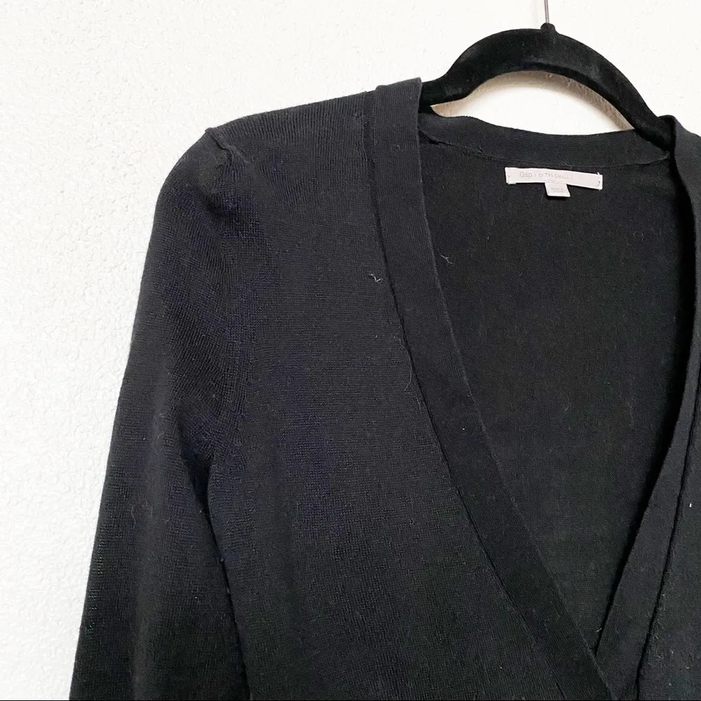 GAP Black Button Front Classic Cardigan Size XS - Image 3