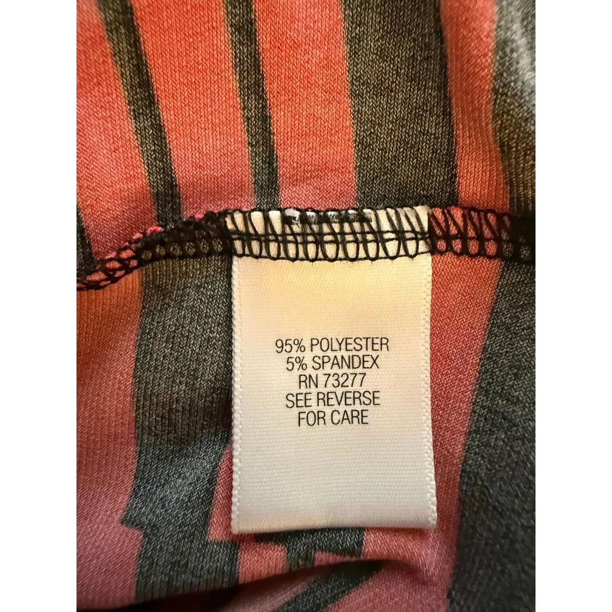 Dana Buchman Women's Blouse Large Stripes Black Red Sleeveless Polyester Stretch - Image 7