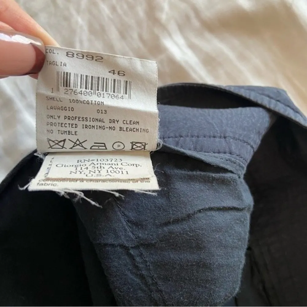 Giorgio Armani Navy Blue Trouser Pants Size 46 US 10 - Image 11
