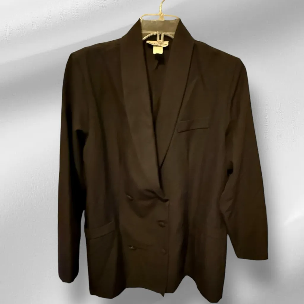 Vintage Style Setter Fashions‎ 2 Piece Black Pantsuit Size XL - Image 3