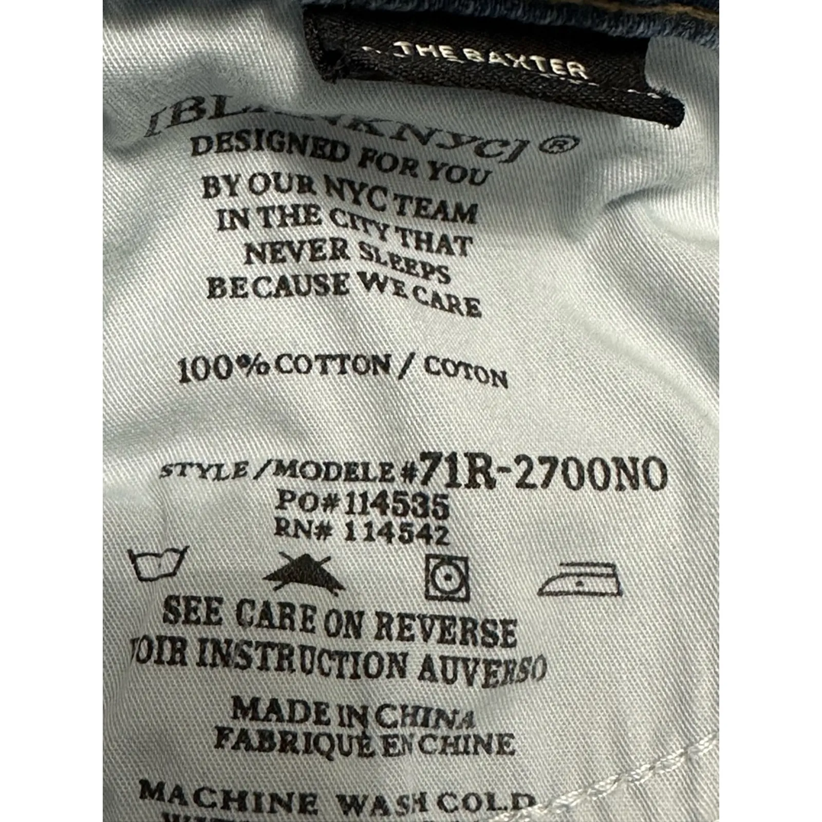 Blank NYC The Baxter Straight Leg Jeans Distressed High Rise Zip Women's 25 NWT - Image 9