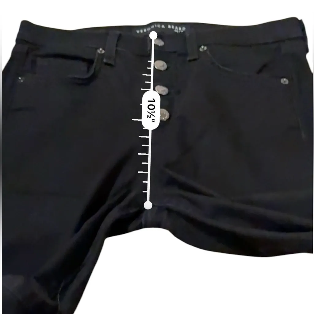 Veronica Beard Debbie Button Fly High Rise Skinny Jeans in‎ Raven Black Sz 29/8 - Image 12