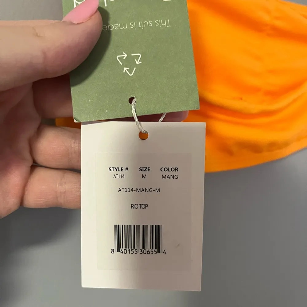 NWT Andie Bikini Mango- Rio Bandeau Top & Banded Cheeky Bottoms - Image 7