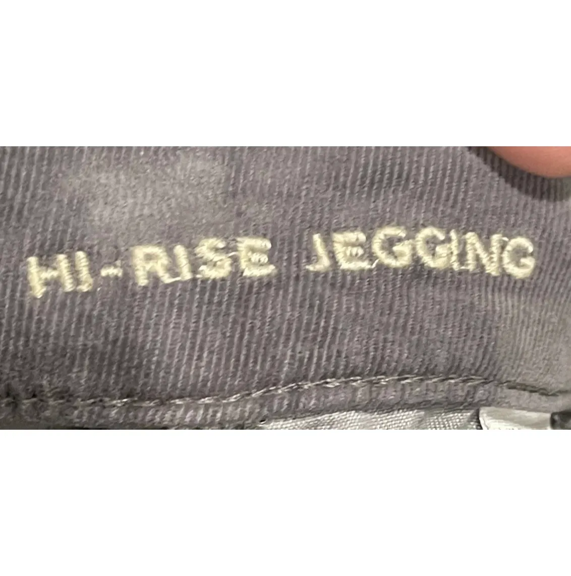 American Eagle  Hi-Rise Jegging Grey Velvet Pants - Image 4
