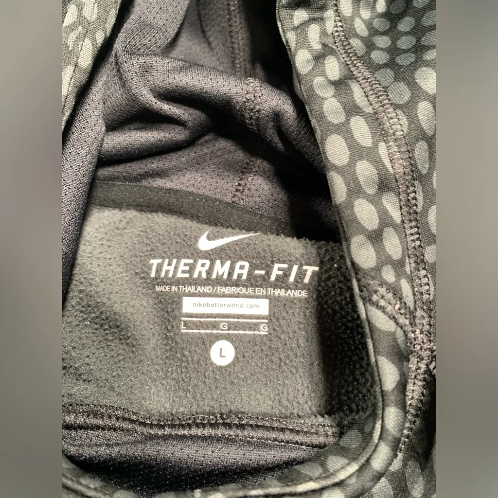 Nike thermafit Black Patterned Hoodie large - Image 7