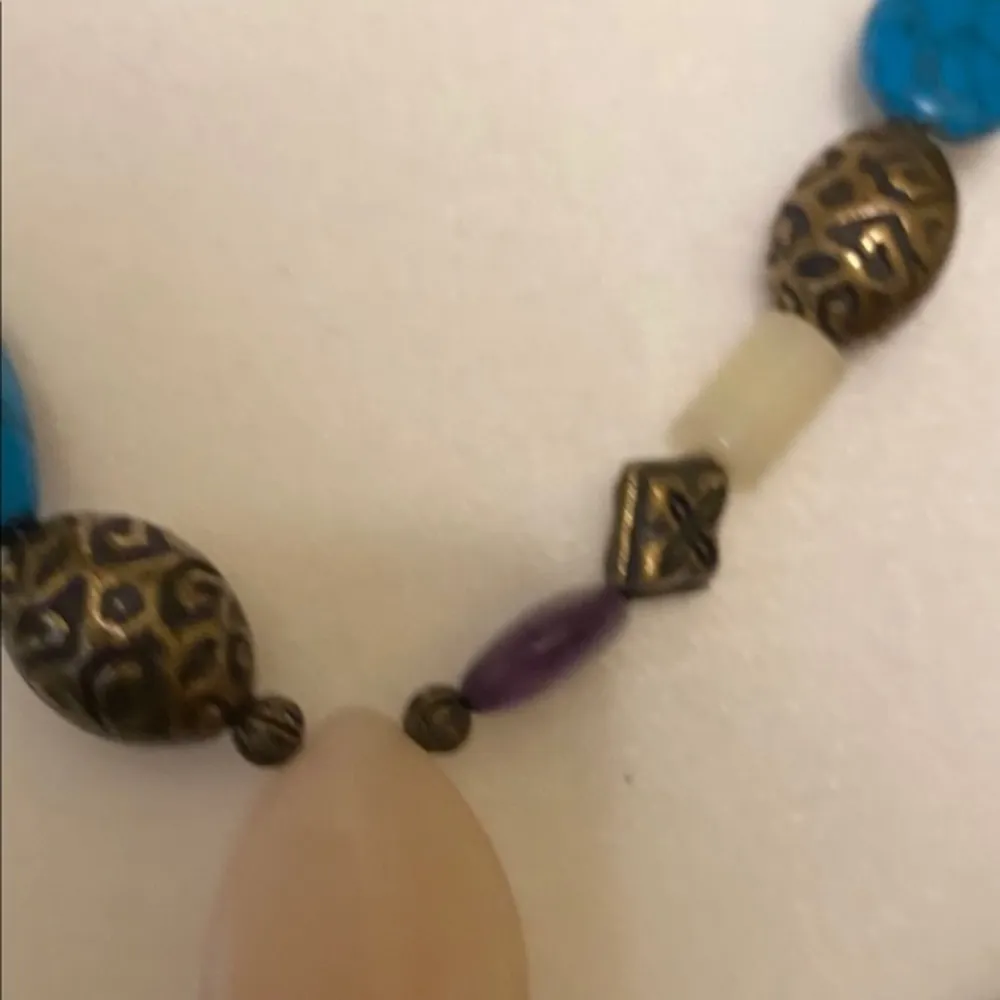 Park Lane Elle Pink Quartz Turquoise Necklace and earrings - Image 5