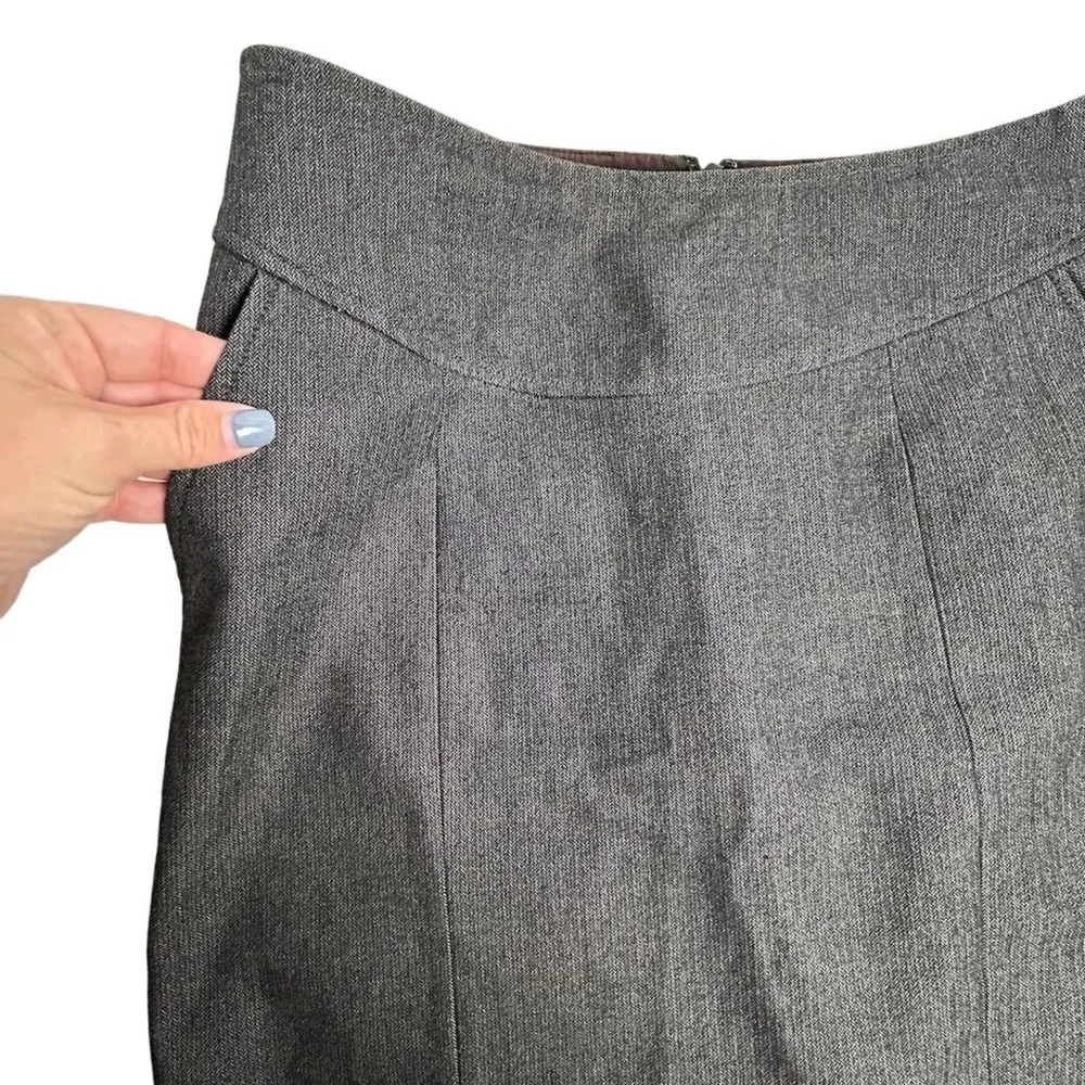 Banana Republic Women's Size 8 Gray Stretch Pencil Skirt Knee Length - Image 11