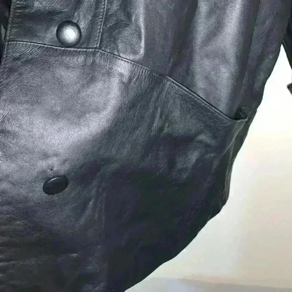 Vintage Venezia women’s size 1X leather long sleeve jacket Black - Image 9