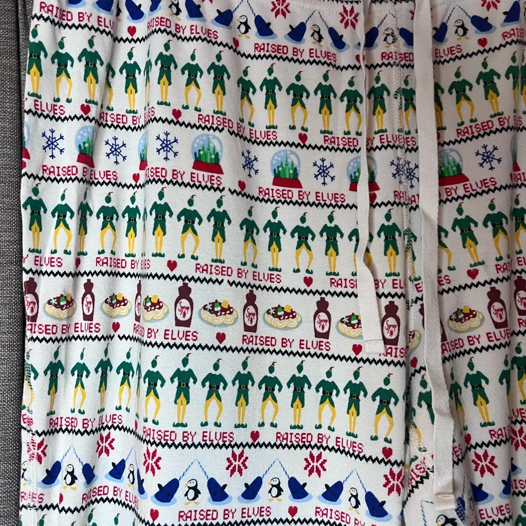 Hanna Andersson Elf Fairisle Long John Pajama Pants in Size Extra Extra Large White - Image 4