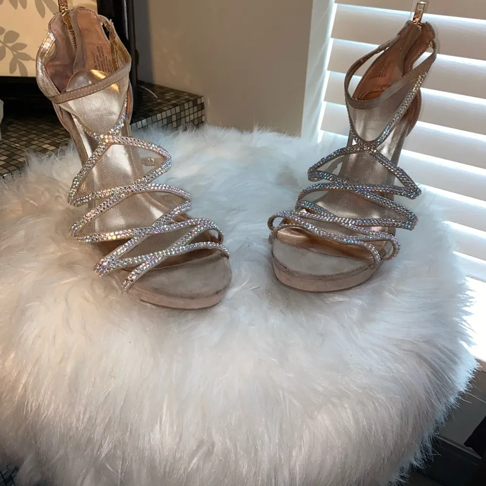 Elegant Tan Strappy Heels - Image 7