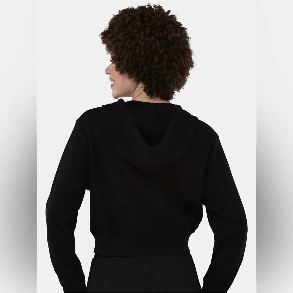 Cropped Fleece Zip Hoodie - Image 3