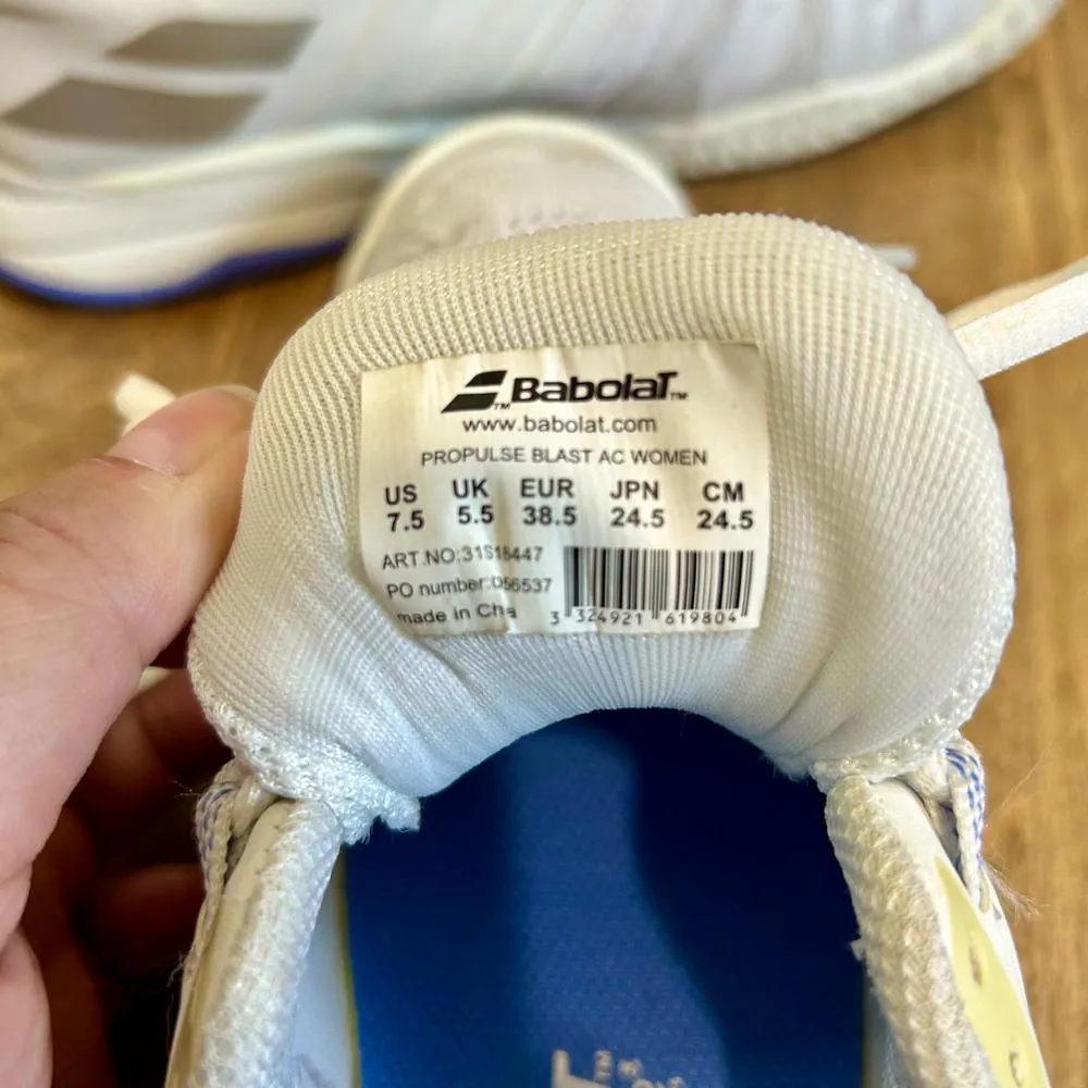 Babolat Women’s Propulse Blast AC Athletic Shoe Ortholite Lace Up Size 7.5 EUC - Image 9