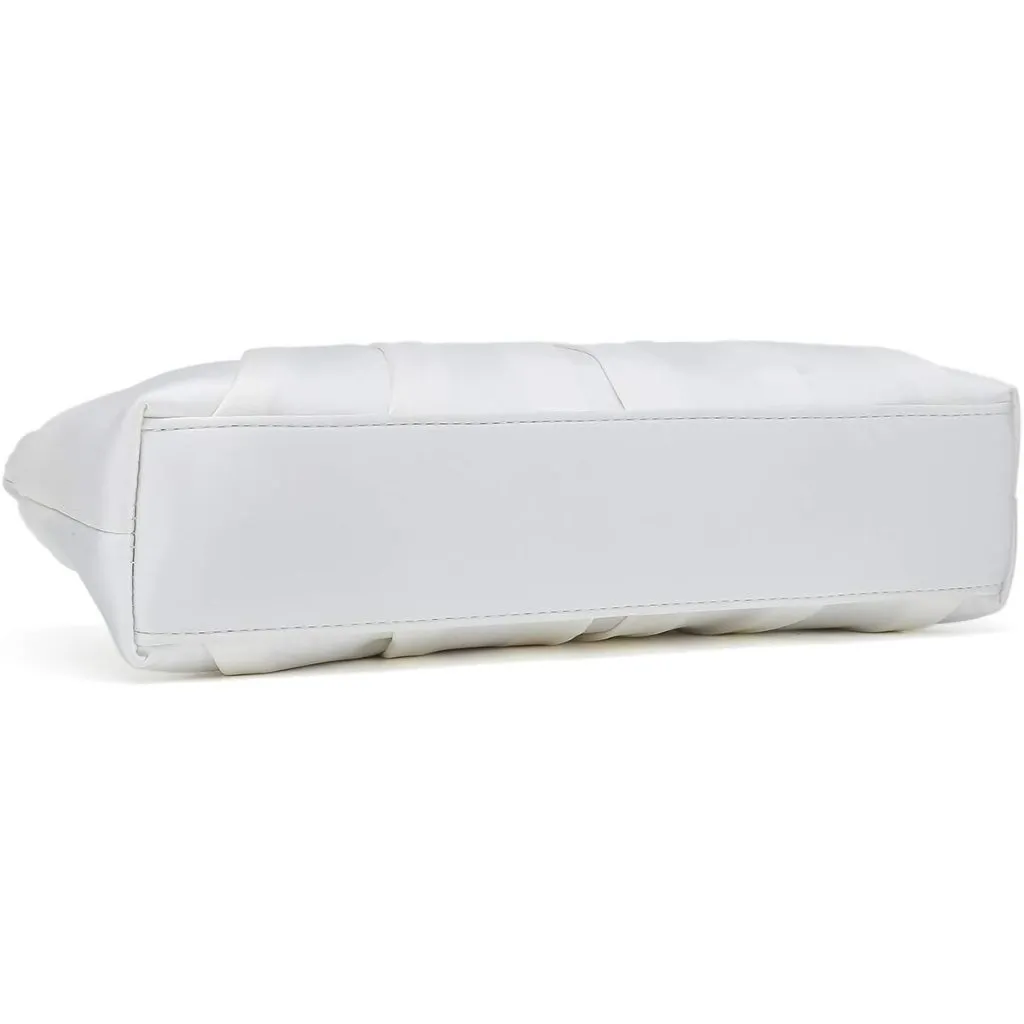 ⚡ Women's Elegant Evening Pleated Satin Simple Classy Formal White Clutch Bag - Image 7