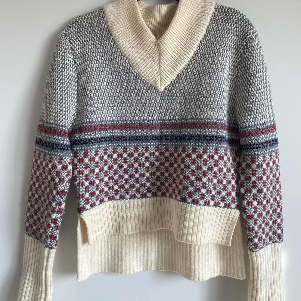 Thom Browne Crab Toy Icon Tweed V Neck Pullover White - Image 3