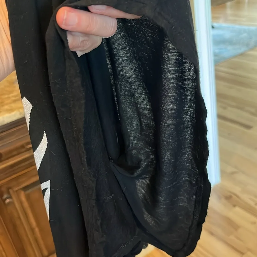 Delias Black Crop Top Heart Hippie Shirt Womens Small - Image 8