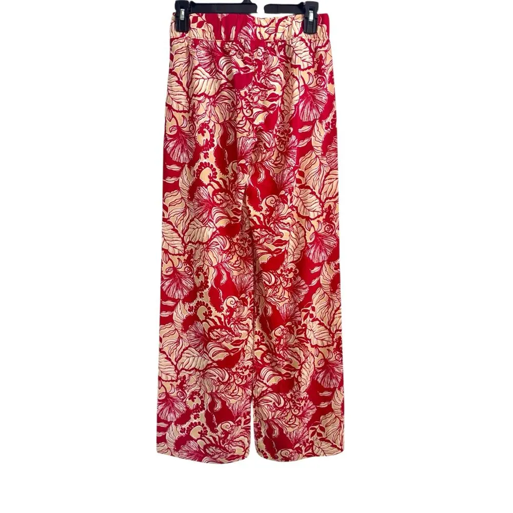 NWT! Lilly Pulitzer Bal Harbour Palazzo Poinsettia Red Island Vibes - Size XXS - Image 7