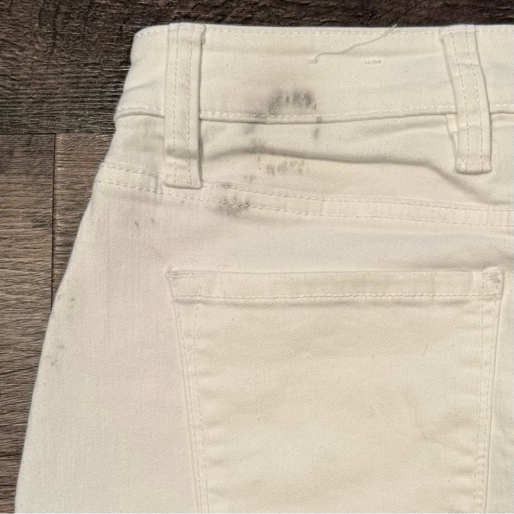 Tommy Bahama White Denim Ella Twill Skirt Size 0 Raw Hem Summer Vacation - Image 7