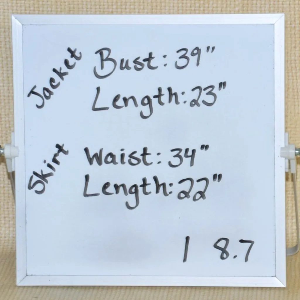 Anne Klein Ladies 2 Piece Gold Metallic Linen Blend Skirt Suit Size 12 Career - Image 15