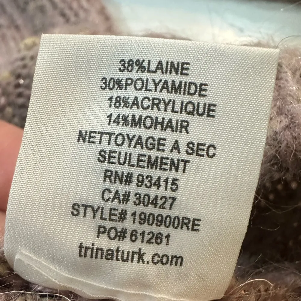 Trina Turk Brown Cowl Neck Sweater with Textured Knit - Image 5