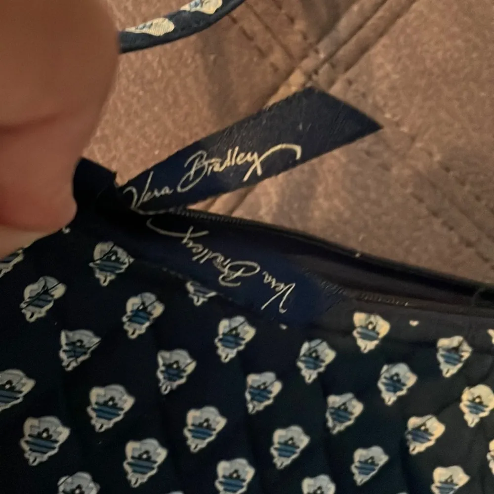 VERA BRADLEY Blue & White Mini Purse - Image 4