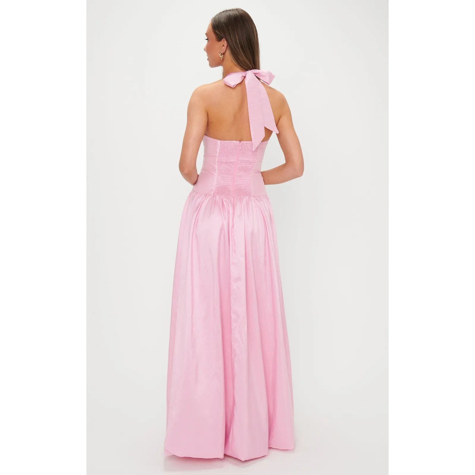Show Me Your Mumu Eliza Maxi Dress in Light Pink Light Taffeta L - Image 9