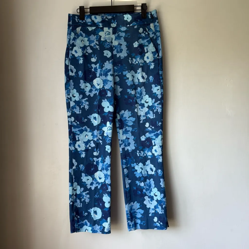 J. Crew Remi pant in watercolor begonias print 6 - Image 2