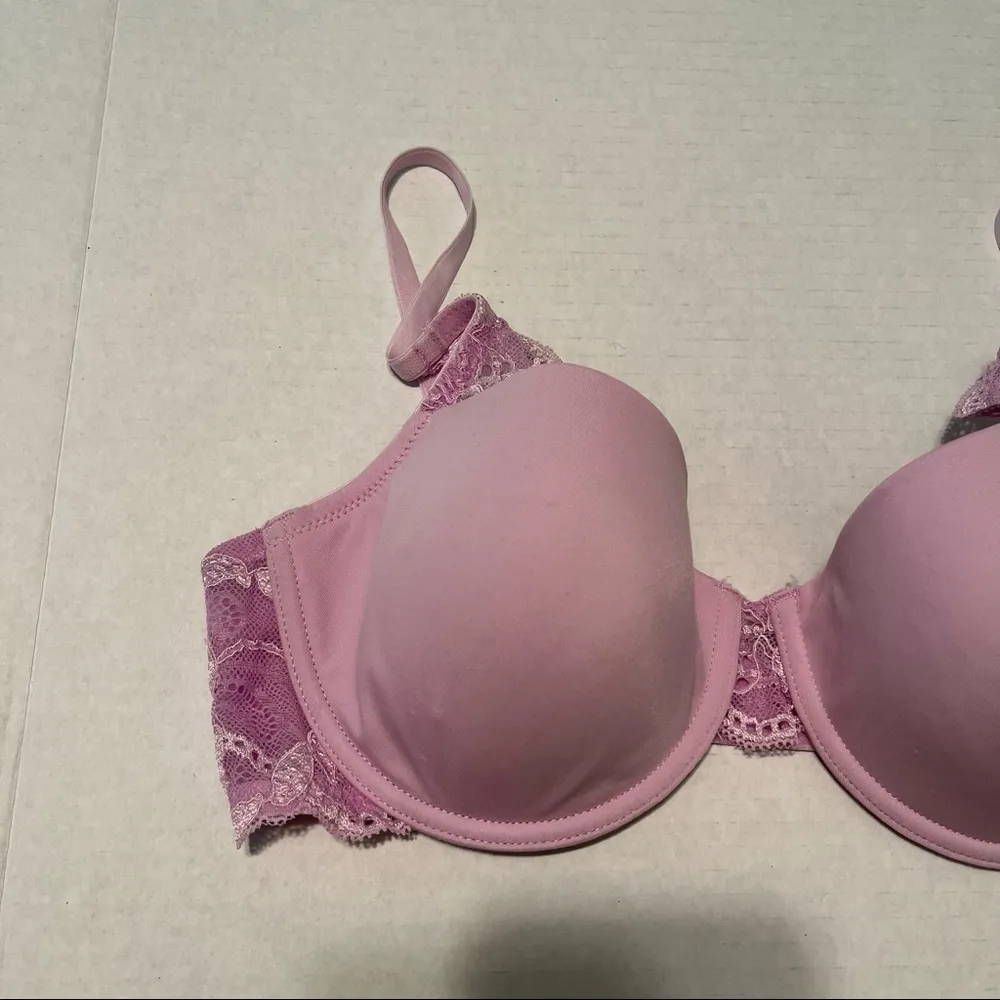 Natori Bra Lace Understated T-Shirt Bra in Sea Grape Purple Sz 34C EUC Lavender - Image 3