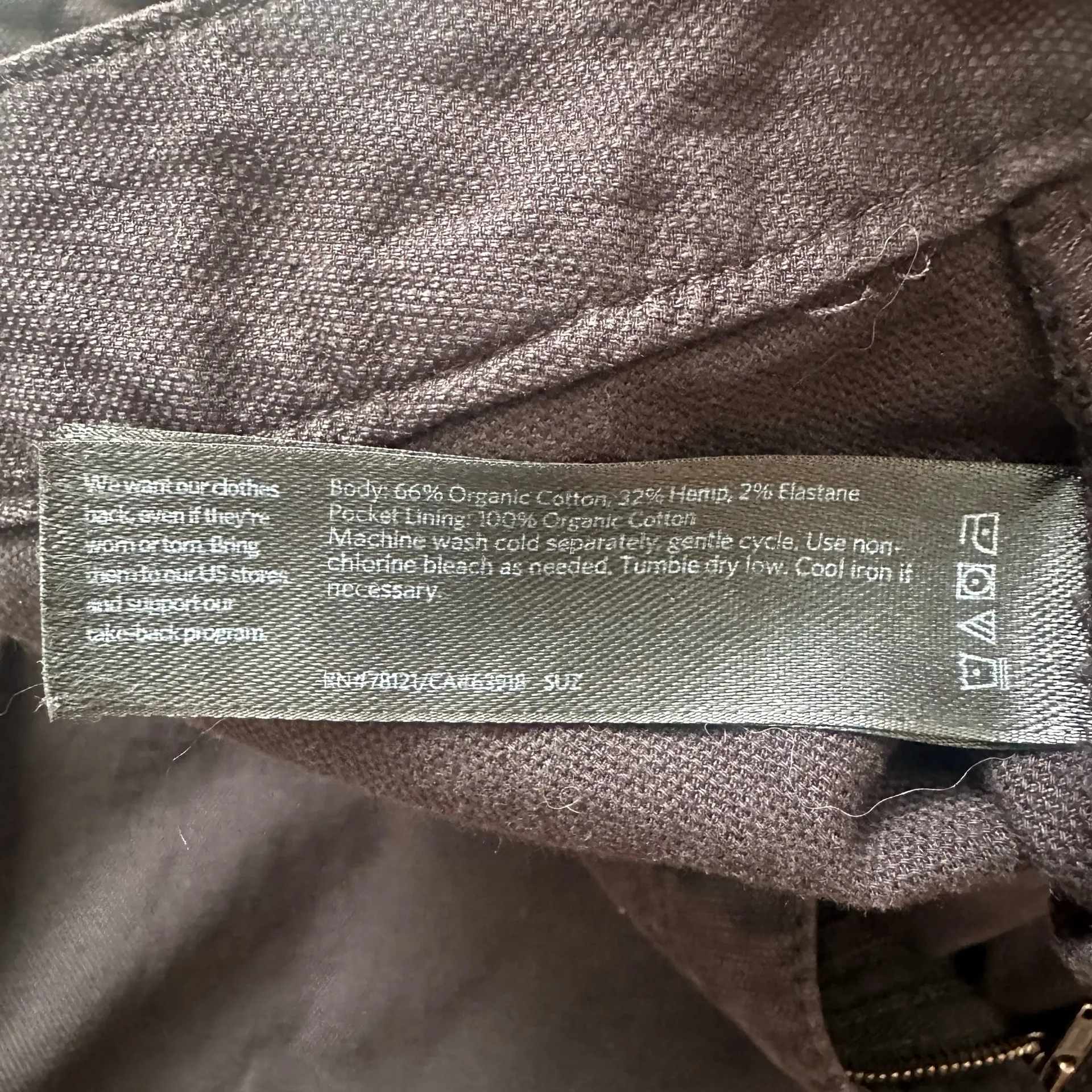 Eileen Fisher Pants Organic Cotton Hemp Blend Crop Ankle Black Plus Sz 16 - Image 8