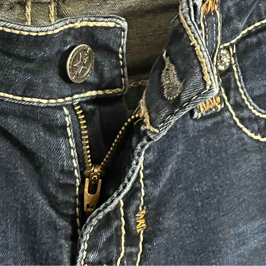 Big Star Maddie Skinny Jeans Thick Stitch Size 28 R 28x31 Low Rise Dark Wash Y2K - Image 8