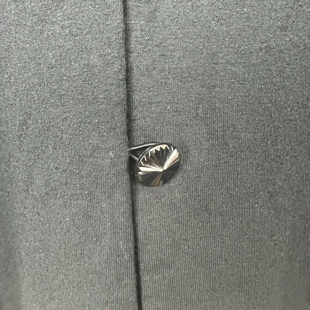 J Jill Cardigan Sweater Jacket Womens Medium Black Button Up Long Sleeve Stretch - Image 5