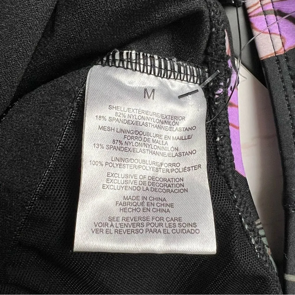 Jones New York Women's Floral Printed One-Piece Swimsuit Sz M - Image 8