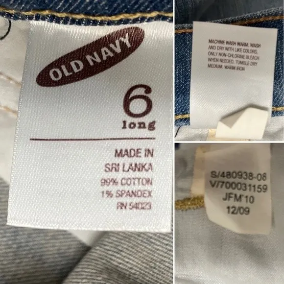 NWT Old Navy Sweetheart Bootcut Jeans Light Wash Size 6 Long Deadstock Y2K 2000s - Image 11
