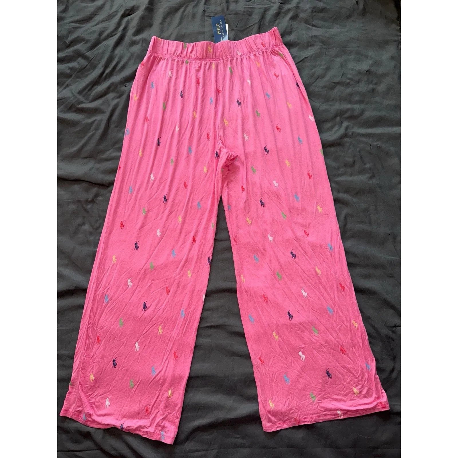 Polo Ralph Lauren Women's Pink All Over Print Lounge Sleep Pants Size XL NWT - Image 4
