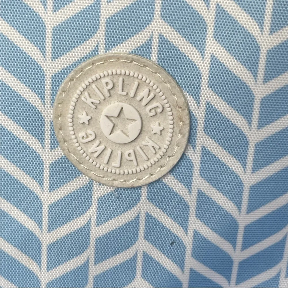 KIPLING Sally Crossbody Bag in Chevron Blue Pool Print - Image 3