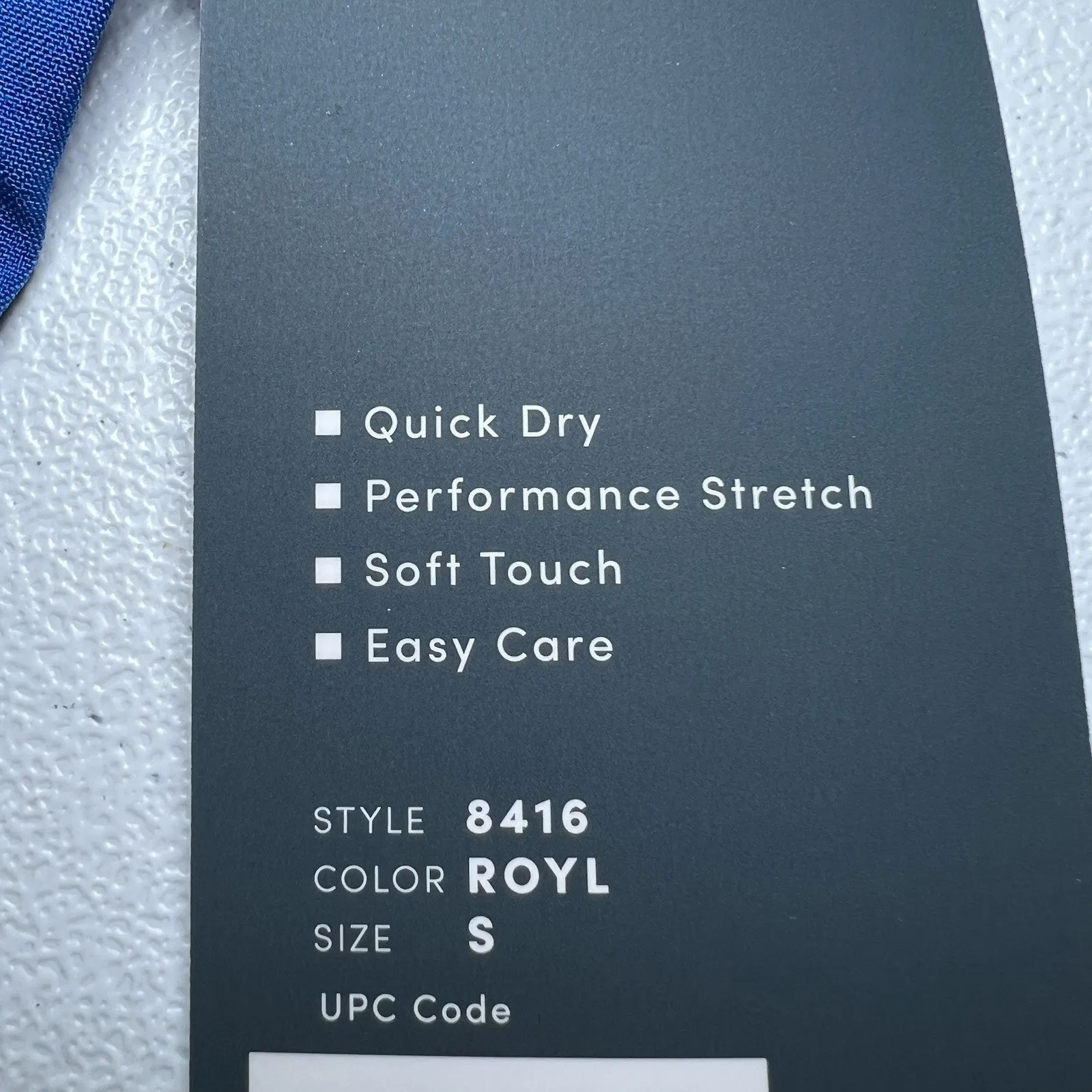 Med Couture Activate Performance‎ Stretch Scrub Top Women’s Size Small Royal NWT Blue - Image 6