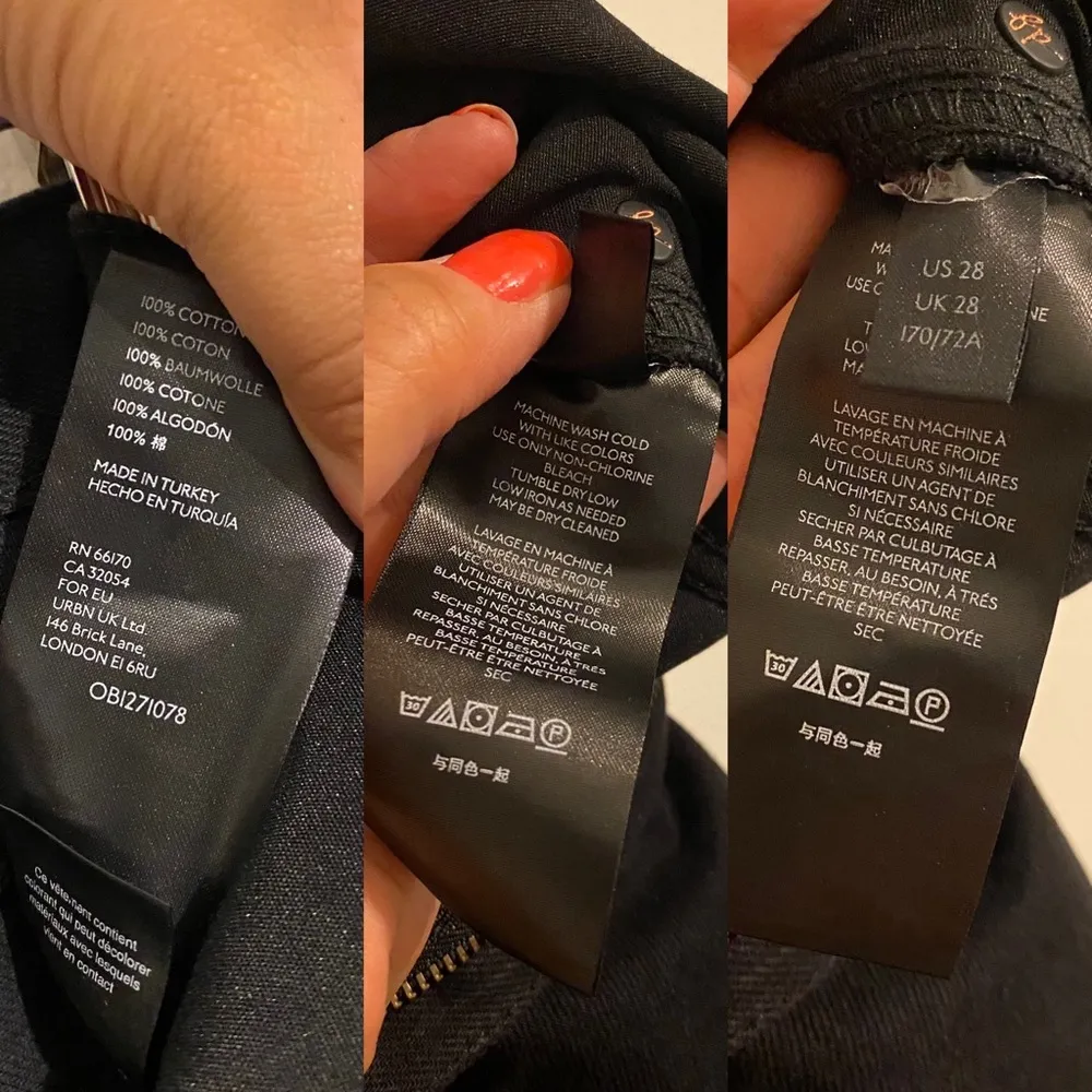 Free People We The Free Stove Pipe Jeans color “Black Out” size 28 🆕 - Image 16