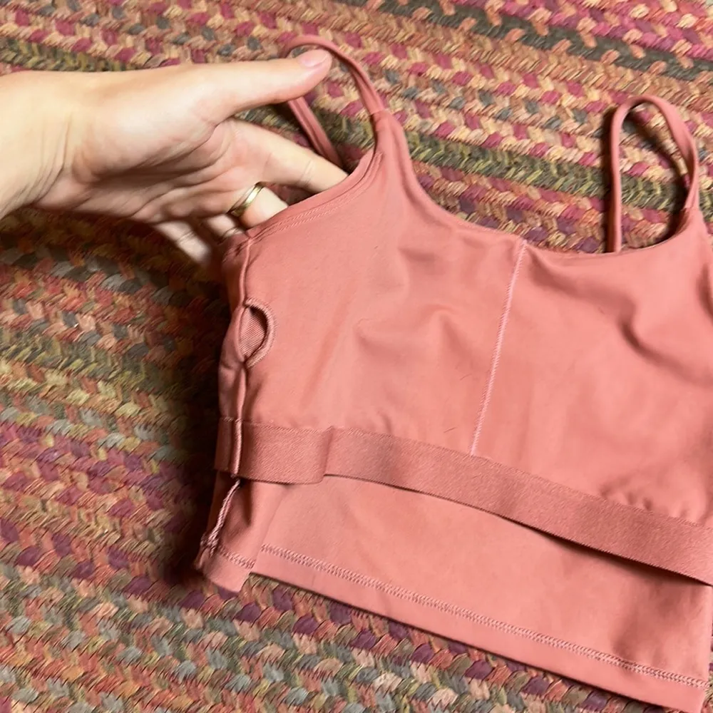 PINKY ORANGE ATHLETIC CROP CAMI TANK - Image 3