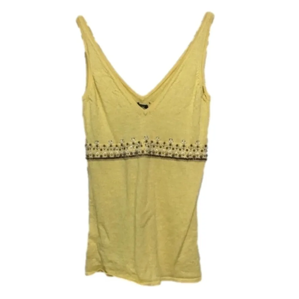 Vintage J. Crew beaded double v-neck sleeveless wool sweater XS - Image 8